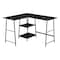 Monarch Specialties Computer Desk, Home Office, Corner, 48"L, L Shape, Work, Laptop, Metal, Black Marble Look I 7594 - alternate 1